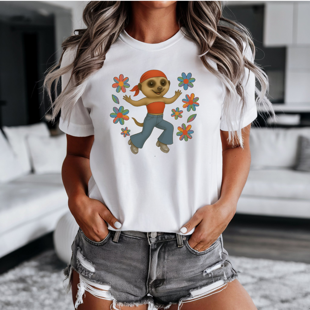 Retro Bell Bottom Meerkat | Maximum Good Vibes