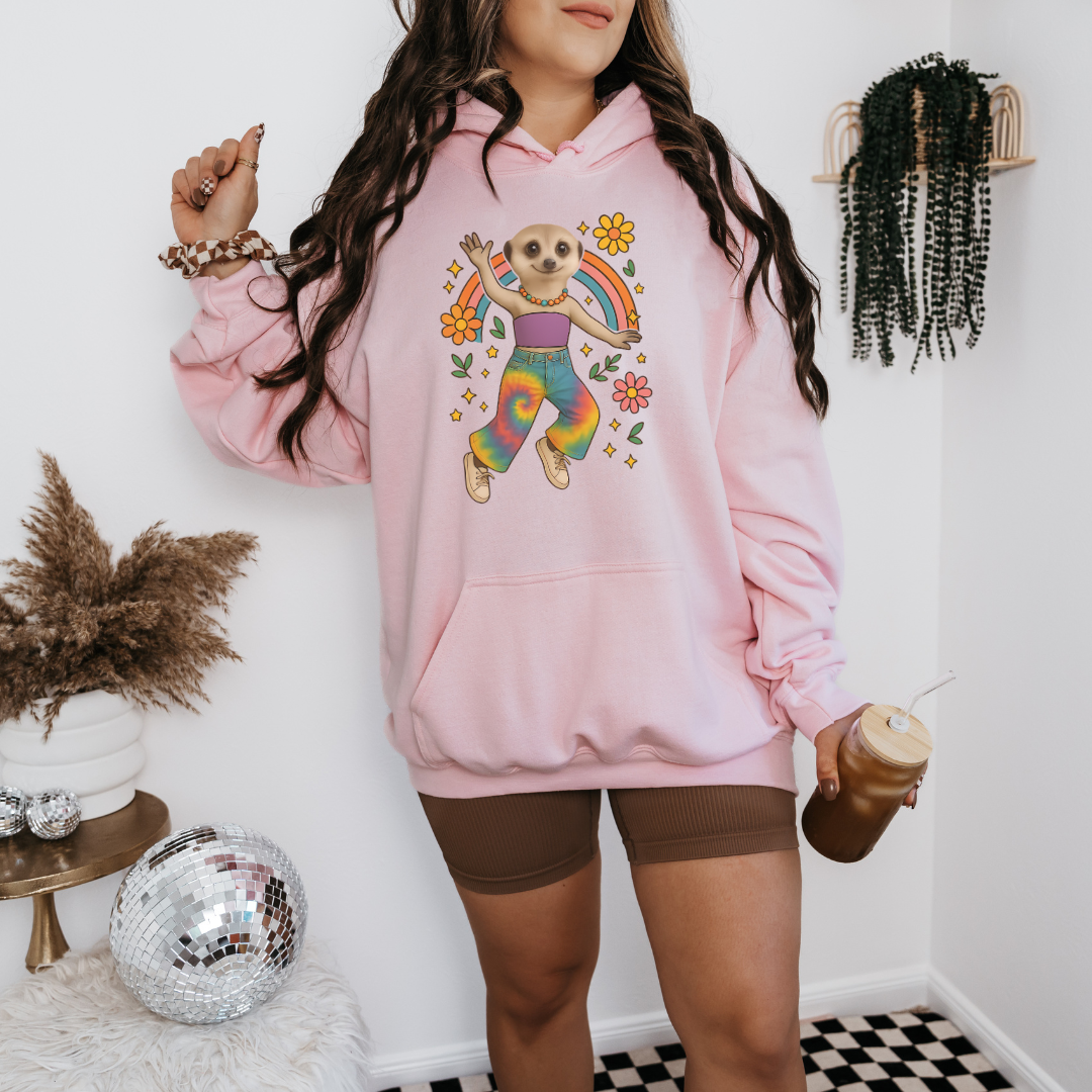 Retro Rainbow Meerkat | Unisex Hoodie