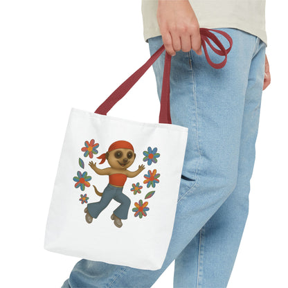 Retro Bell Bottom Meerkat Tote Bag