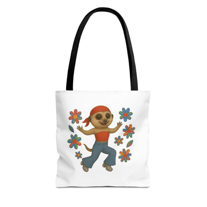 Retro Bell Bottom Meerkat Tote Bag