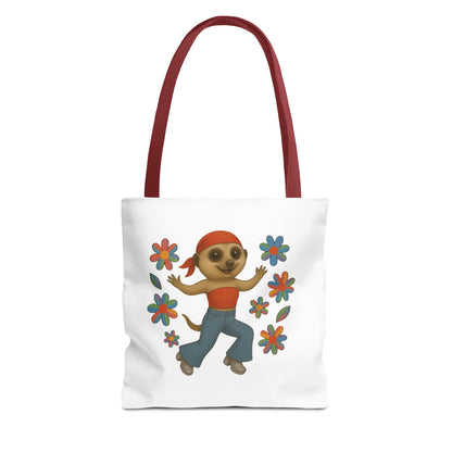 Retro Bell Bottom Meerkat Tote Bag
