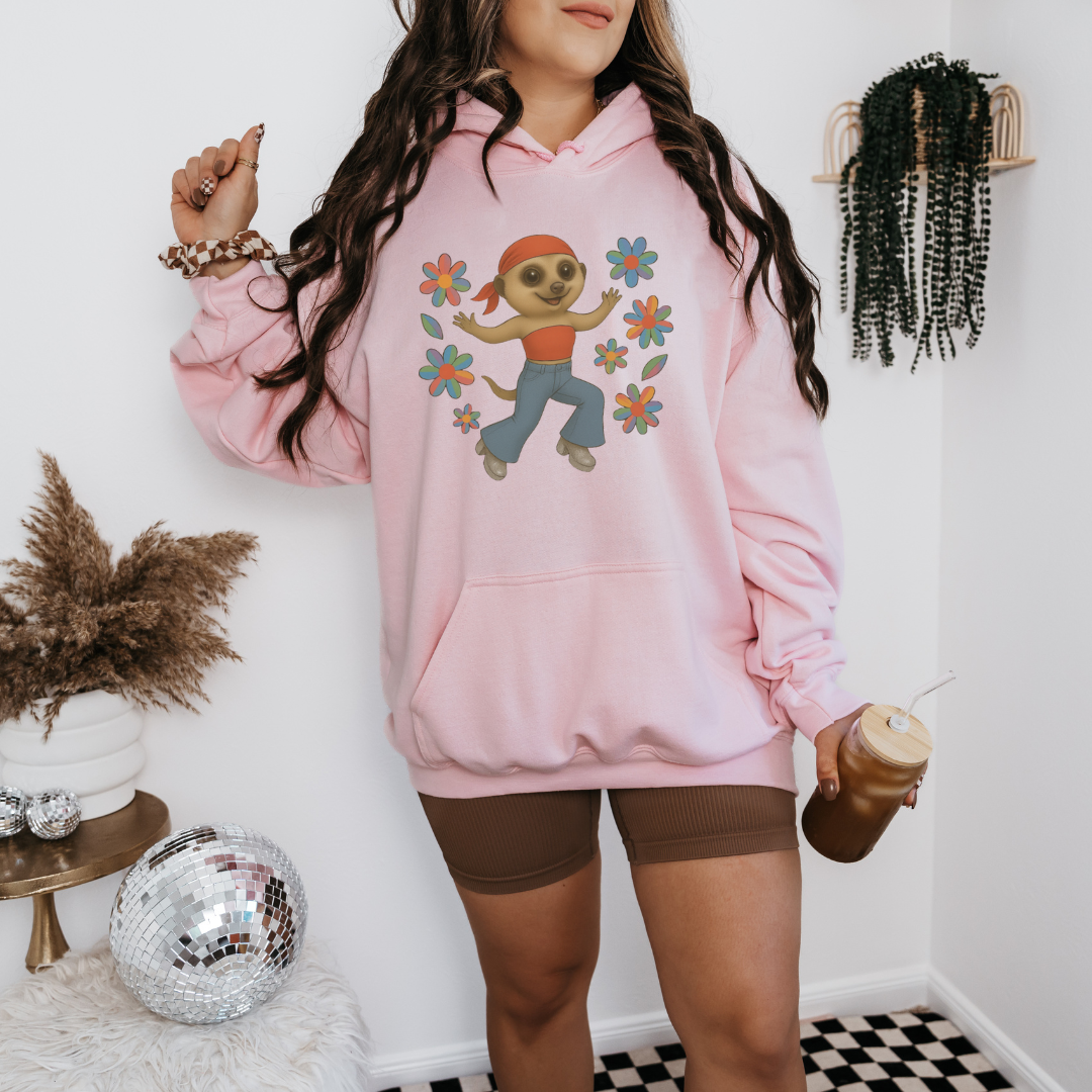 Retro Bell Bottom Meerkat | Unisex Hoodie