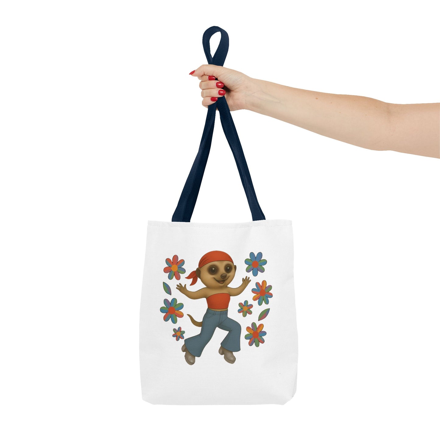 Retro Bell Bottom Meerkat Tote Bag