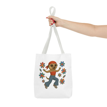 Retro Bell Bottom Meerkat Tote Bag